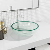 VidaXL Wasbak 35x12 cm gehard glas transparant