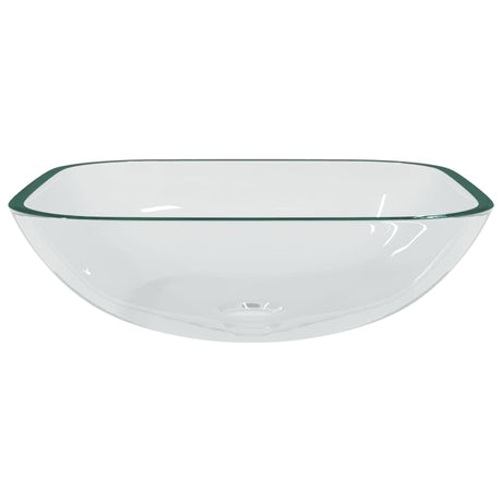 Vidaxl wasbak 42x42x14 cm glas transparant