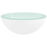 Vidaxl wasbak 30x12 cm gehard glas wit