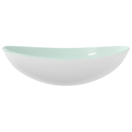 Vidaxl wasbak 54,5x35x15,5 cm gehard glas wit