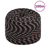 Vidaxl boot touw 10 mm 100 m polypropyleen zwart