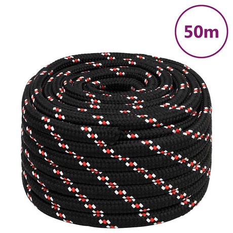 Vidaxl boottouw 20 mm 50 m polypropyleen zwart