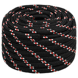 Vidaxl boottouw 20 mm 50 m polypropyleen zwart
