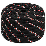 Vidaxl boottouw 20 mm 100 m polypropyleen zwart