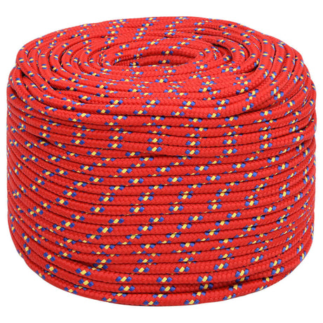 VidaXL Boottouw 6 mm 25 m polypropyleen rood