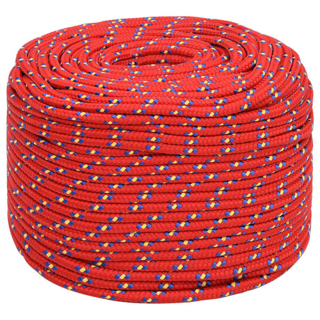 VidaXL Boottouw 8 mm 25 m polypropyleen rood