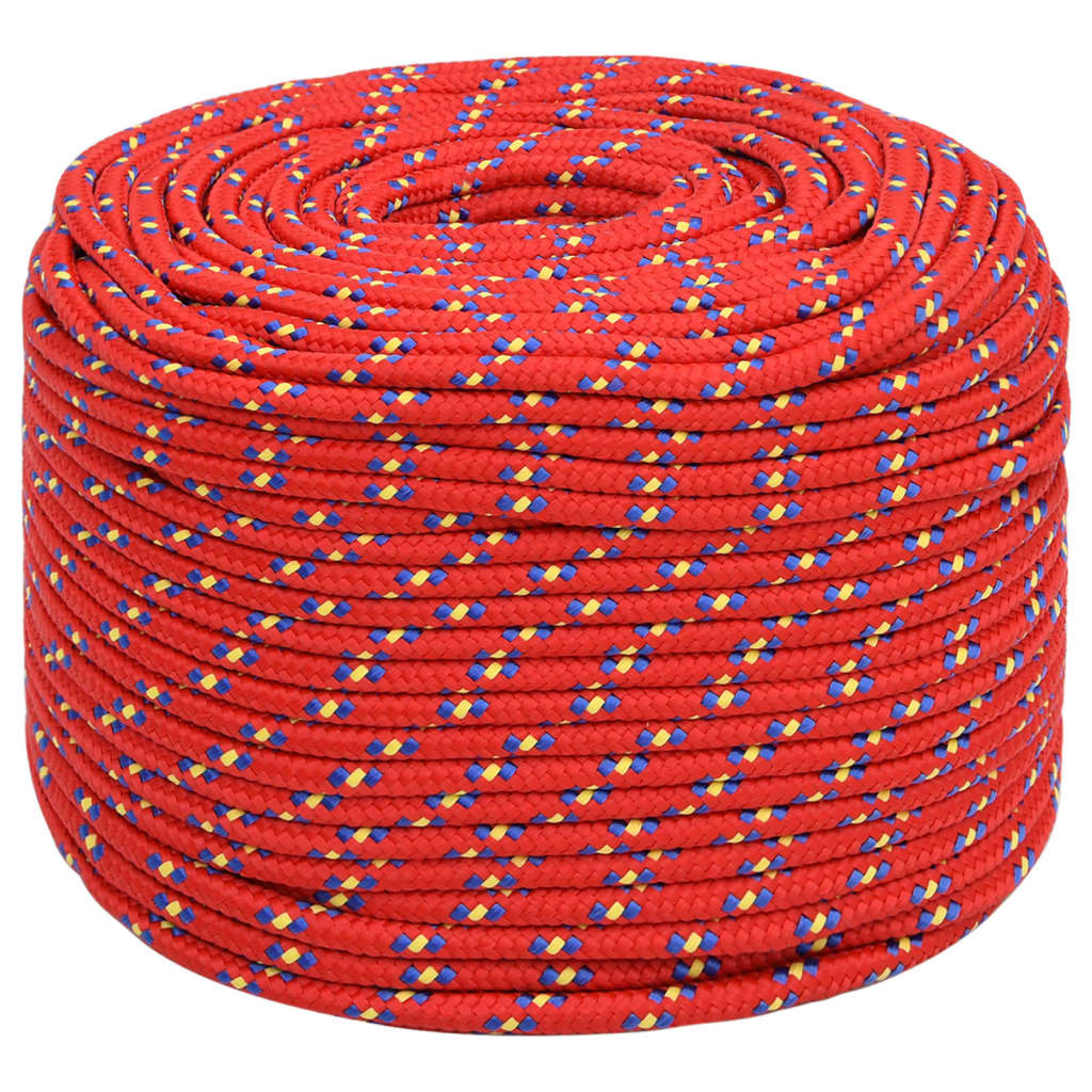 VidaXL Boottouw 8 mm 250 m polypropyleen rood