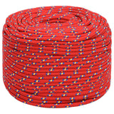 VidaXL Boottouw 10 mm 25 m polypropyleen rood