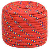 VidaXL Boottouw 18 mm 25 m polypropyleen rood