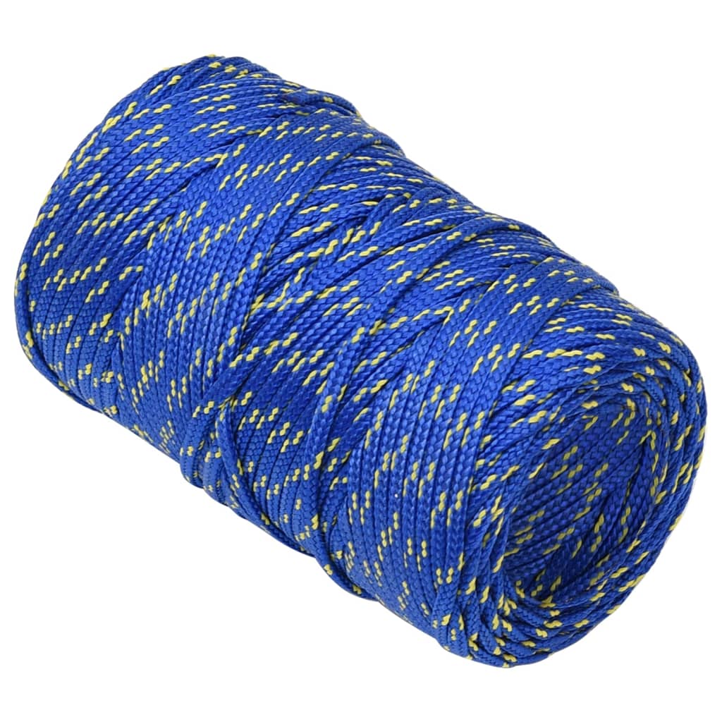 VidaXL Boottouw 2 mm 100 m polypropyleen blauw