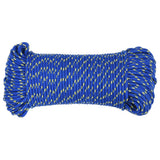 VidaXL Boottouw 3 mm 100 m polypropyleen blauw