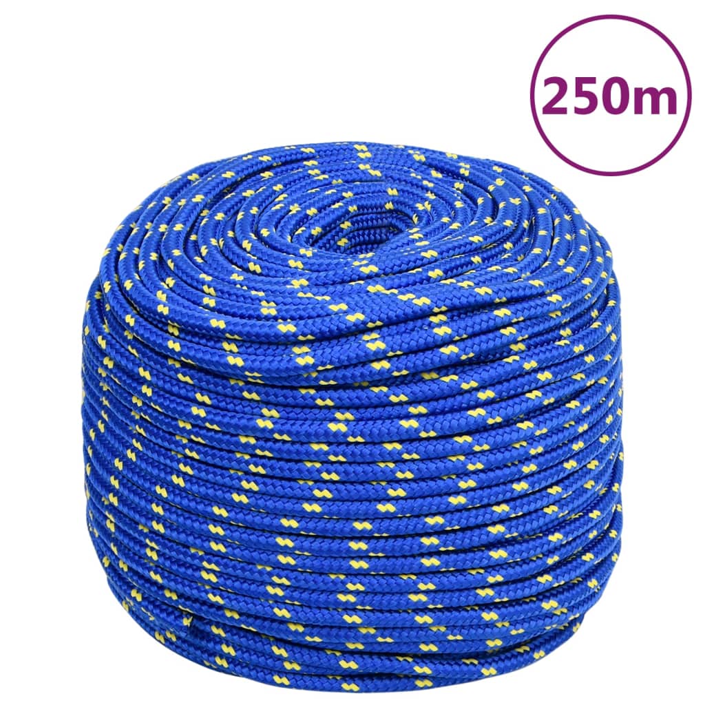 VidaXL Boottouw 6 mm 250 m polypropyleen blauw