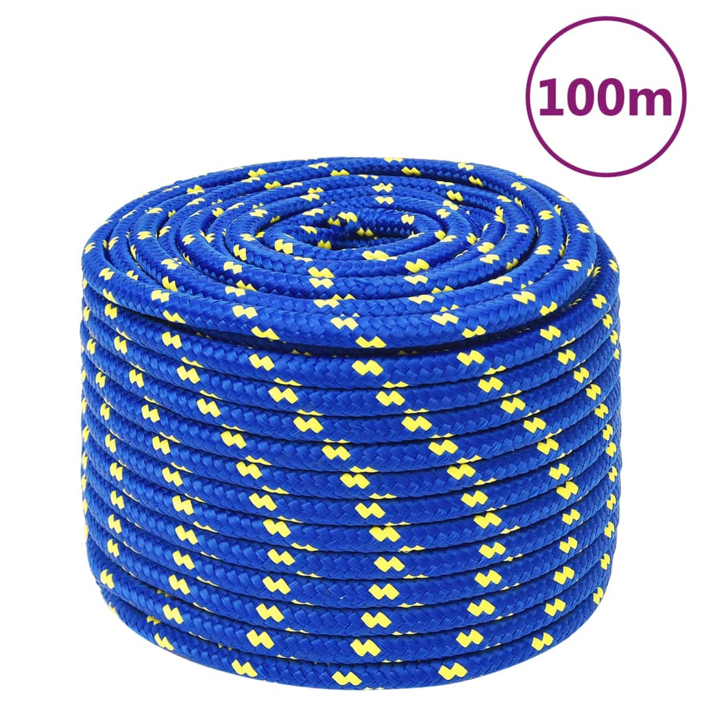 VidaXL Boottouw 12 mm 100 m polypropeen blauw