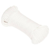 Vidaxl boottouw 3 mm 100 m polypropyleen volwit
