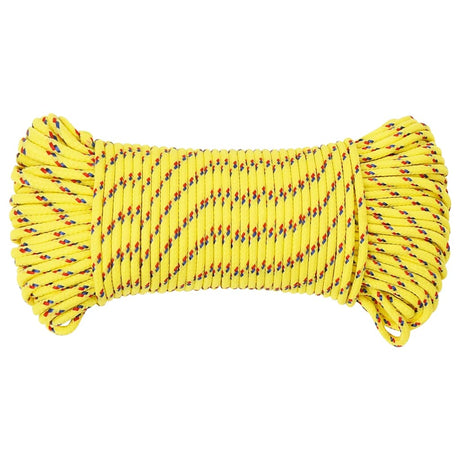 Vidaxl boottouw 4 mm 500 m polypropyleen geel