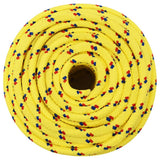 Vidaxl boottouw 12 mm 25 m polypropyleen geel