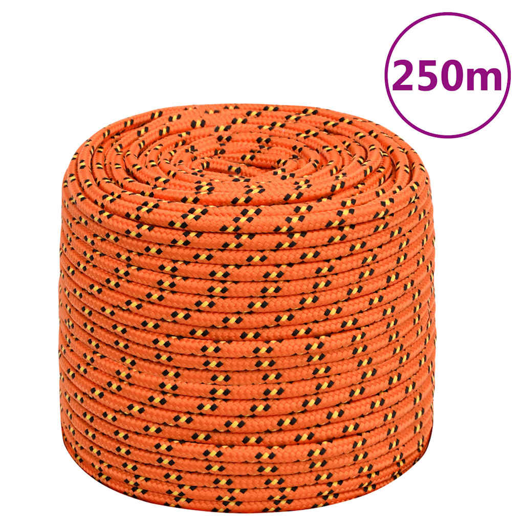 Vidaxl boottouw 6 mm 250 m polypropyleen oranje