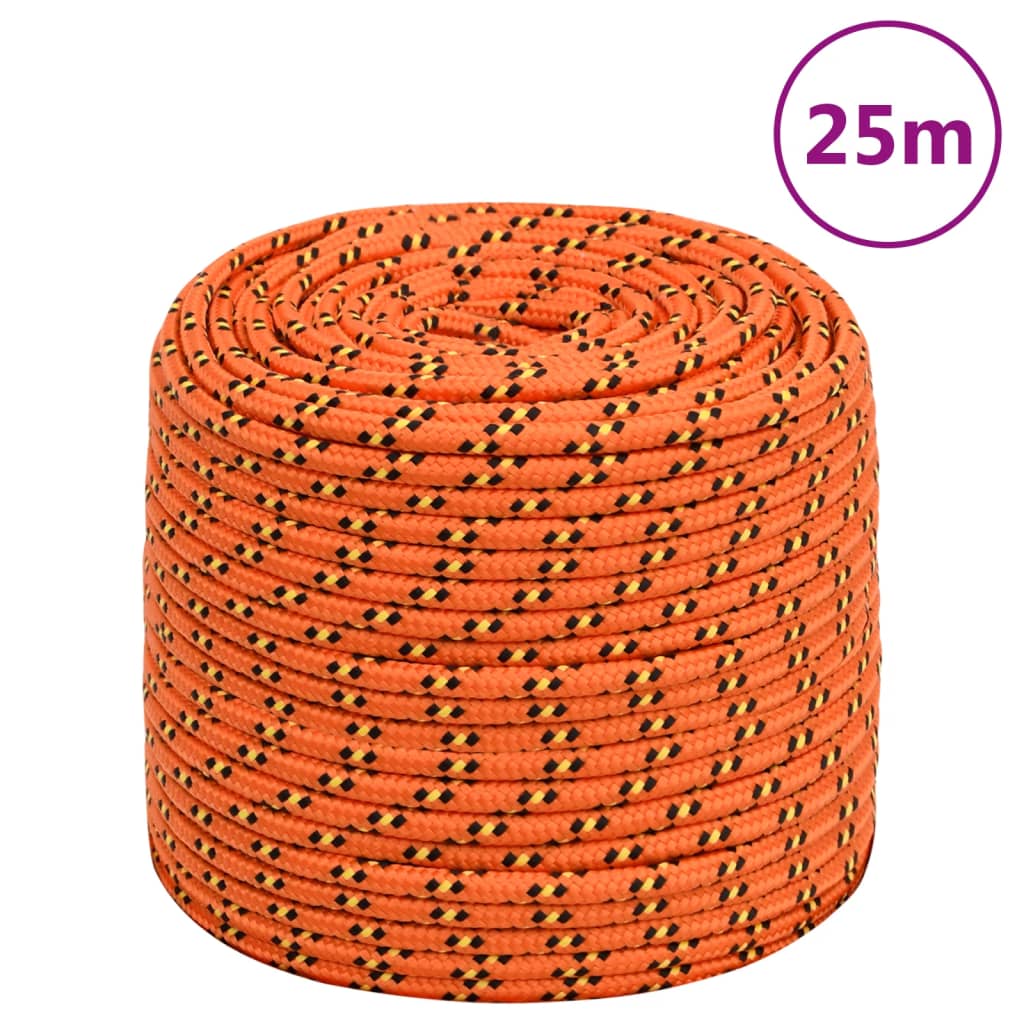 VidaXL Boottouw 10 mm 25 m polypropyleen oranje