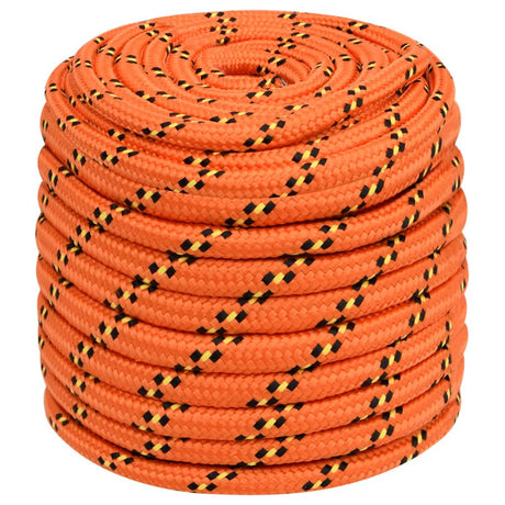 VidaXL Boottouw 16 mm 50 m polypropyleen oranje