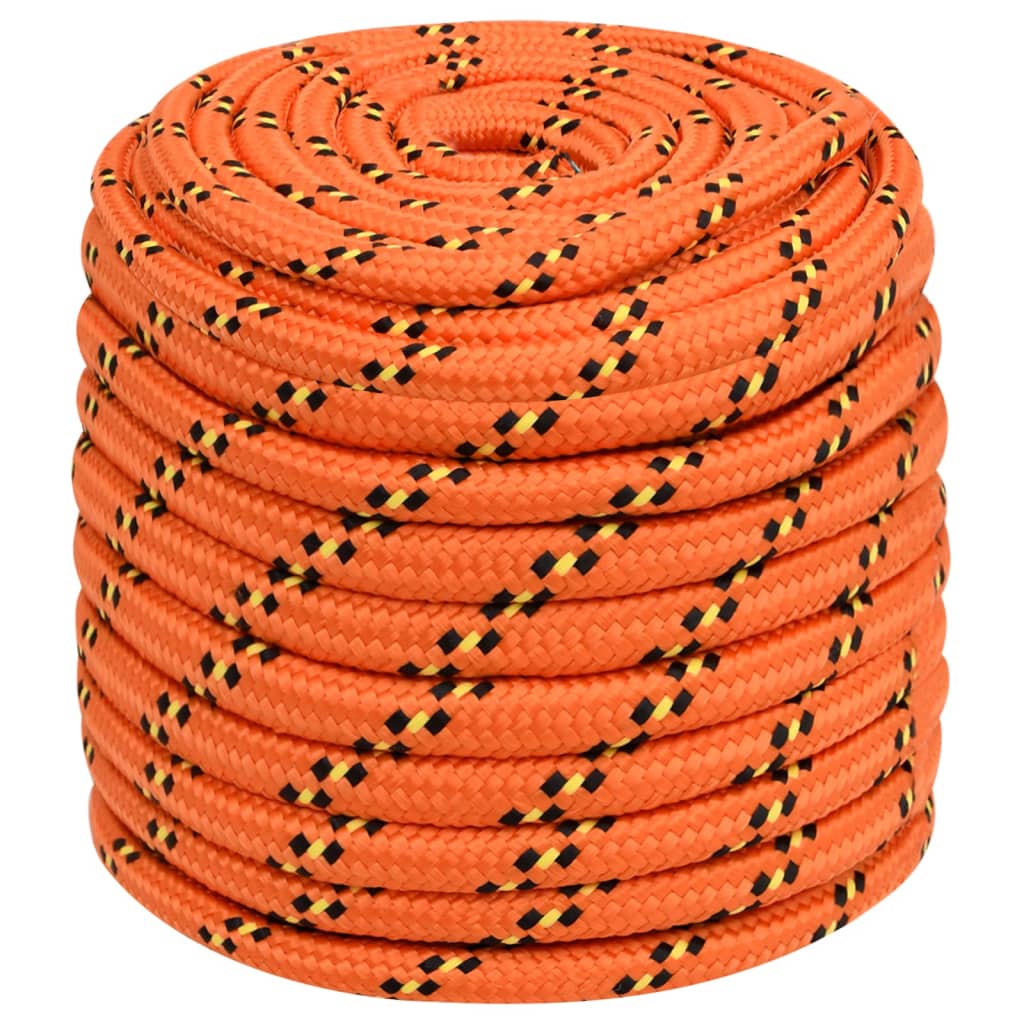 Vidaxl boottouw 16 mm 100 m polypropyleen oranje