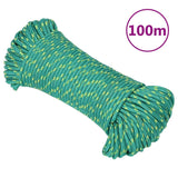 Vidaxl boottouw 3 mm 100 m polypropyleen groen