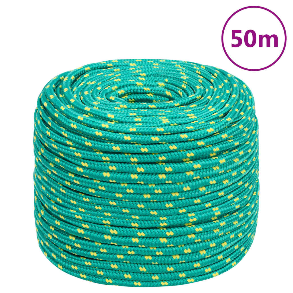 Vidaxl boottouw 6 mm 50 m polypropyleen groen