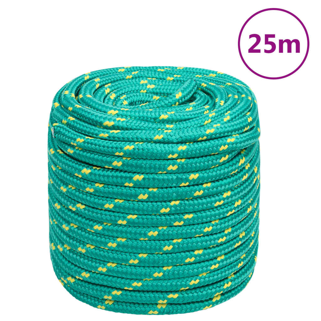 Vidaxl boottouw 18 mm 25 m polypropyleen groen