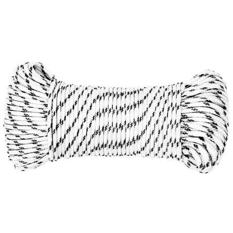 Vidaxl boottouw gevlochten 4 mm x 500 m polyester wit