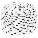 Vidaxl boottouw gevlochten 6 mmx25 m polyester wit