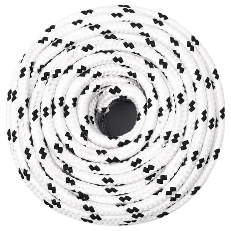 Vidaxl boottouw gevlochten 8 mmx25 m polyester wit