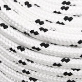 Vidaxl boottouw gevlochten 12 mmx25 m polyester wit