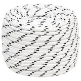 Vidaxl boottouw gevlochten 14 mmx25 m polyester wit