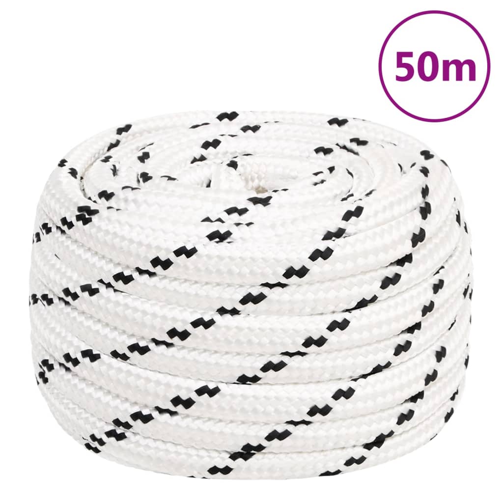 Vidaxl werktouw 18 mm 50 m polyester wit