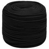 Vidaxl werktouw 8 mm 100 m polyester zwart