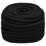 Vidaxl werktouw 20 mm 100 m polyester zwart