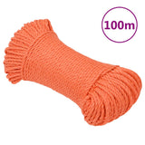 VidaXL Werktouw 3 mm 100 m polypropeen oranje