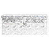 Vidaxl opbergbox 50x15x20,5 cm aluminium zilverkleurig