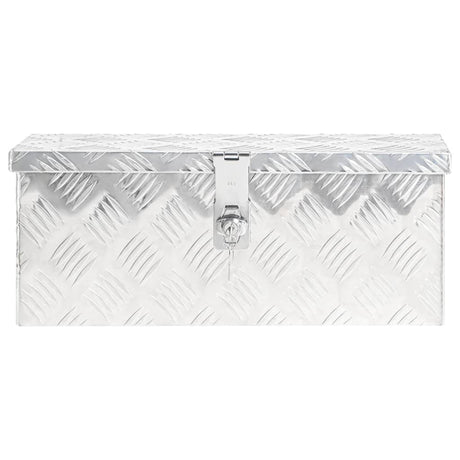 Vidaxl opbergbox 50x15x20,5 cm aluminium zilverkleurig