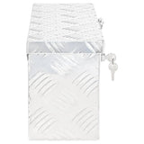 Vidaxl opbergbox 50x15x20,5 cm aluminium zilverkleurig