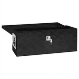 Vidaxl opbergbox 60x23,5x23 cm aluminium zwart