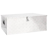 Vidaxl opbergbox 100x55x37 cm aluminium zilverkleurig