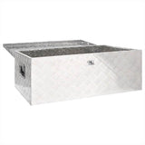 Vidaxl opbergbox 100x55x37 cm aluminium zilverkleurig