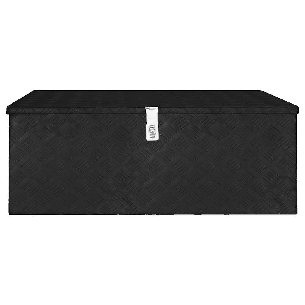 Vidaxl opbergbox 100x55x37 cm aluminium zwart