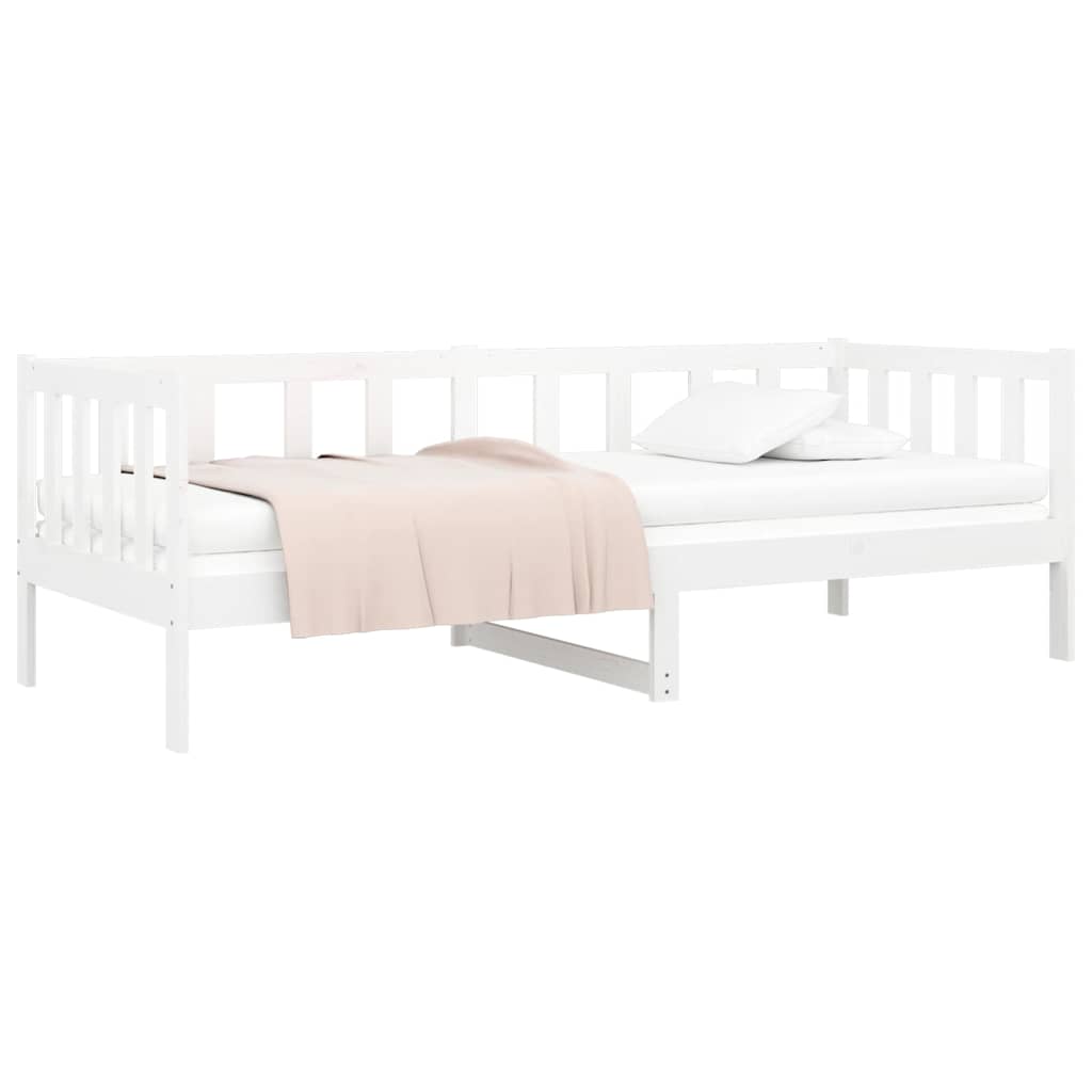 Vidaxl slaapbank zonder matras 90x190 cm massief grenenhout wit