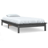Vidaxl bedframe massief grenenhout grijs 100x200 cm