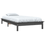 Vidaxl bedframe massief grenenhout grijs 100x200 cm
