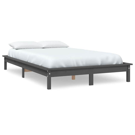 Vidaxl bedframe massief grenenhout grijs 120x200 cm
