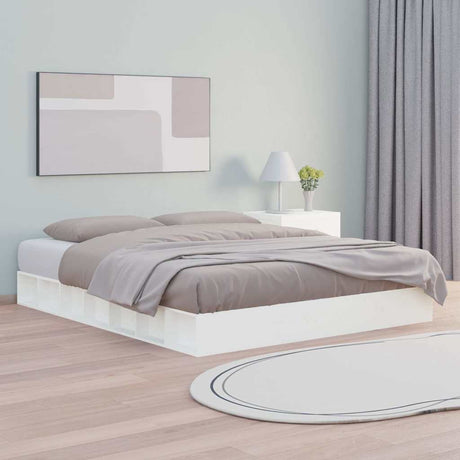 Vidaxl bedframe massief hout wit 180x200 cm