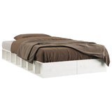 Vidaxl bedframe massief hout wit 100x200 cm