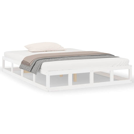 Vidaxl bedframe massief hout wit 120x200 cm
